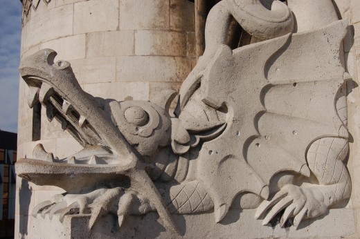 Dragons are popular features on architecture.