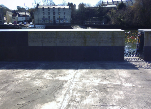 An inscription in Welsh composed by local poet Ceri Wyn Jones all ready for the opening ceremony.