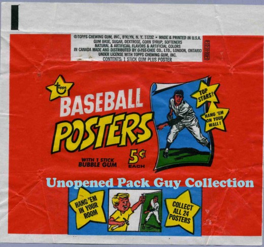 1968 Topps BB Posters Wrapper