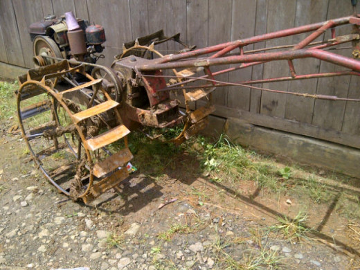 Motorized-hand plow.