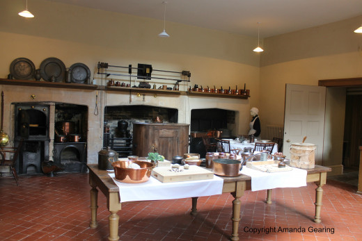 The kitchen, Dyrham Park, Bath, England.