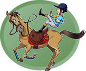 Falling off horse
