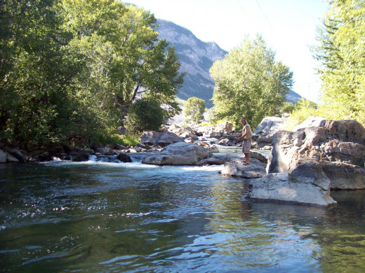 Kaos Fishing Below Frank Slide
