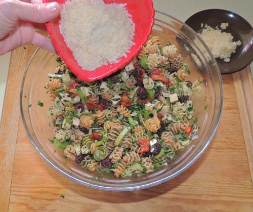add shredded parmesan