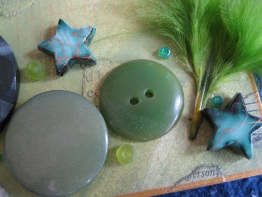 Embellishments can be as simple as buttons and beads.