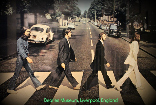 The famous Abbey Road zebra crossing photo. 