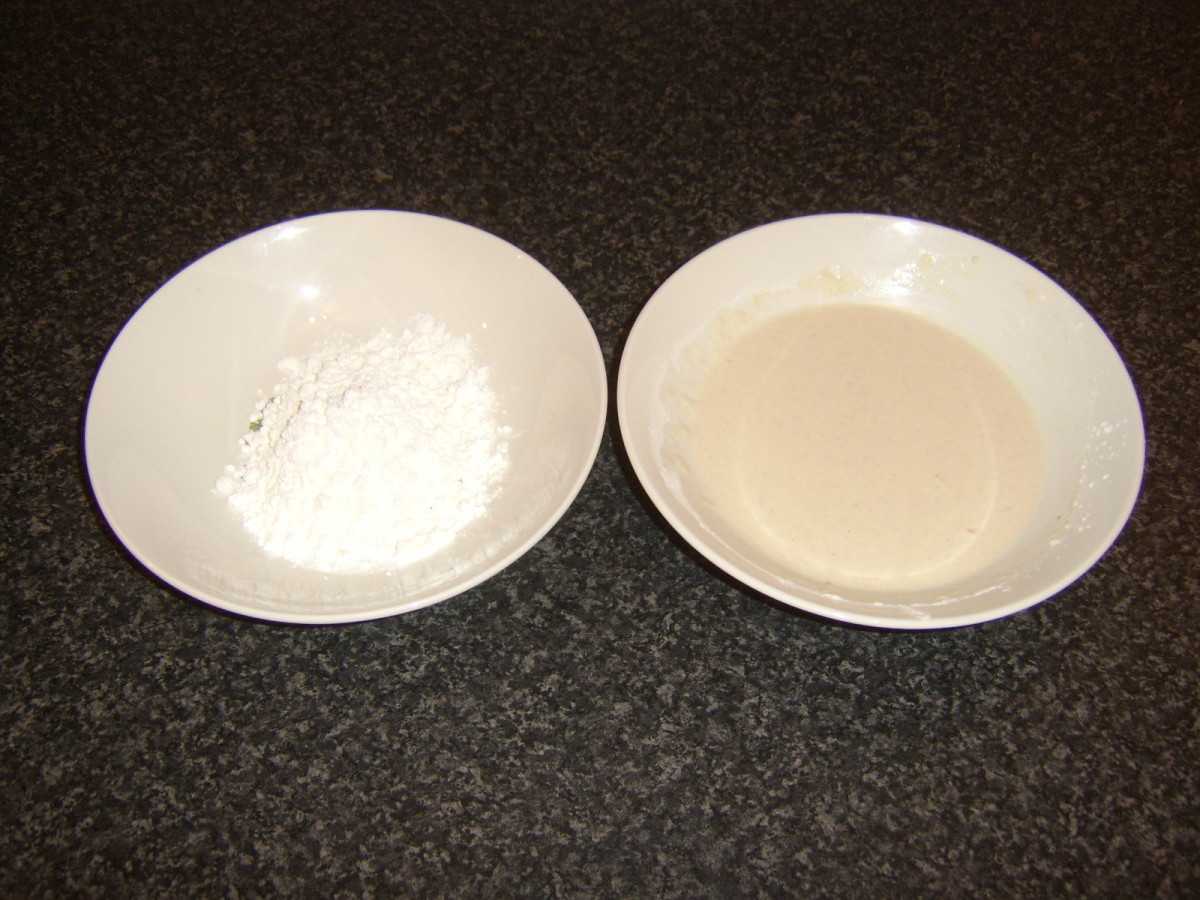 Cornflour and batter for coating chicken