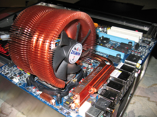 High performance cooling system for central processors.