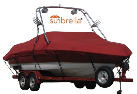 Red Sunbrella Boat Cover