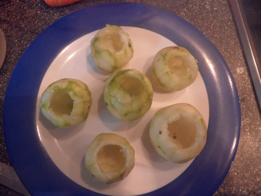 Tinda ready for stuffing