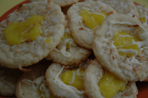Lemon Coconut Thumbprint Cookies!