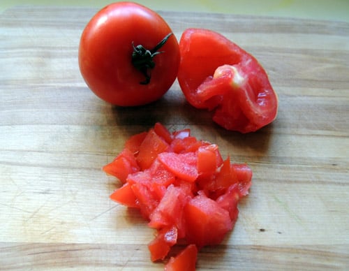 seed and dice tomatoes