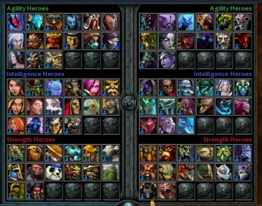There's a few heroes to choose from. Around 100 heroes.