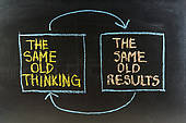 keeping the same old thoughts only keeps the same old results