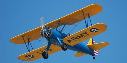 Stearman PT-17, N67823 is registered to First Globe Inc. of Carson City, Nevada. It was built in 1943.