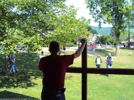 open air preaching Tallyride Park Bellefonte, Pa