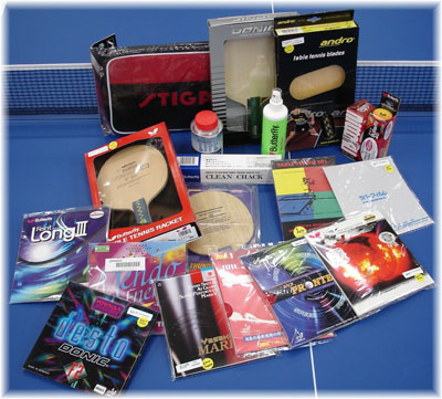 Table tennis equipment and accessories
