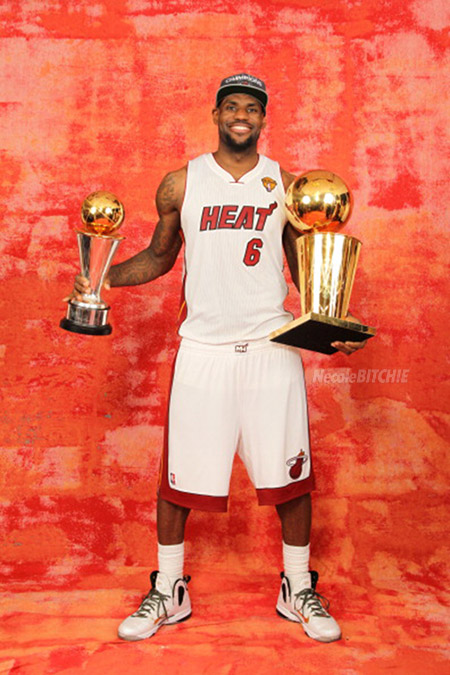 Lebron with his 3rd M.V.P and 1st championship