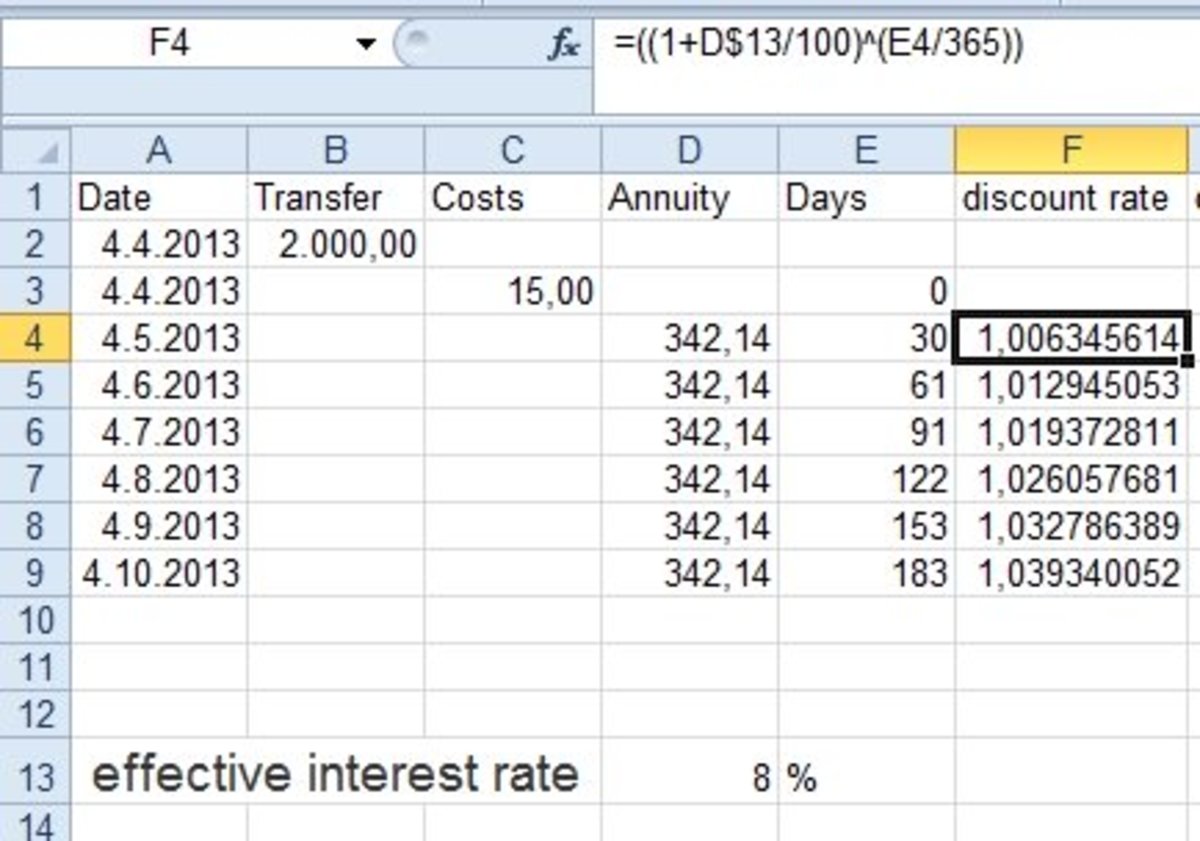 how to compute effective interest rate in excel