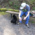 Loui the TrailDog and TJ Loui the TrailDog and TJ