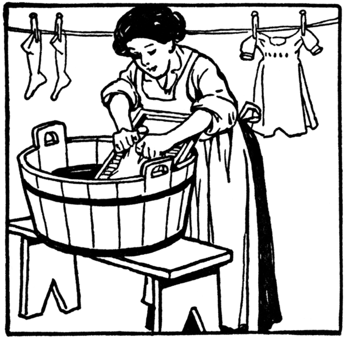 Old-fashioned hand wash laundry is till the best!