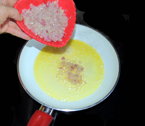 add shallots first
