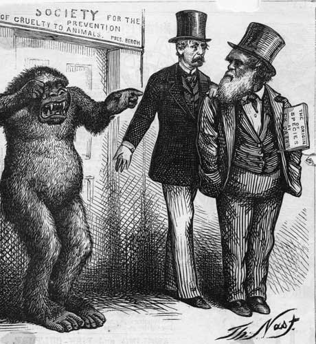 Caricature of Darwin by Thomas Nast.