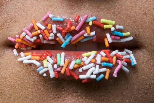 These candied lips are the original idea of someone else.