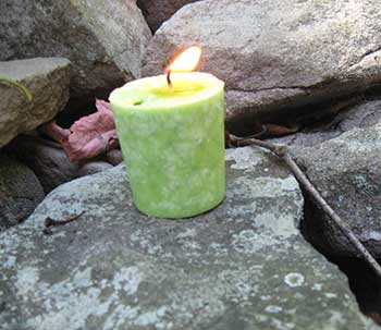 Votive spell candle.
