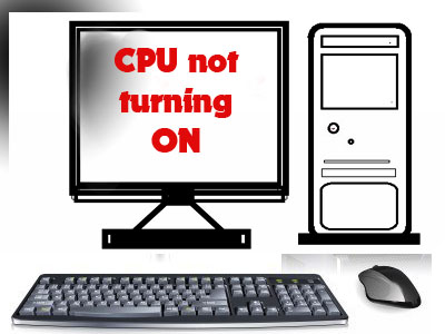 If the CPU is not turning on, then there must a problem. Check the source of this photo to know the remedy of your problem.