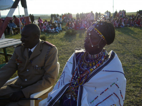 A Masai woman dons an array of accessories