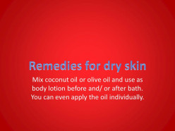 Natural home made remedies for dry skin