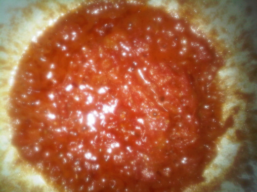 Tomatoes must be tendered to this extent before adding rice.