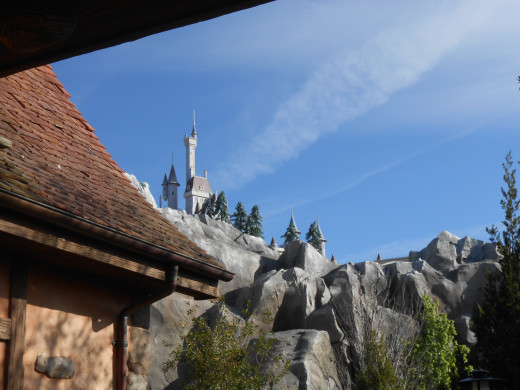 See the Beast's castle from line at Enchanted Tales With Belle, second on your list of attractions at the Magic Kingdom.
