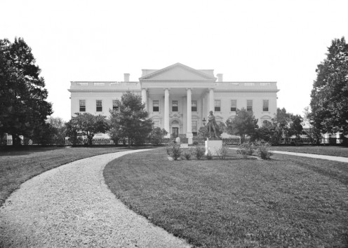 The North Lawns of the White House in the 1860s.