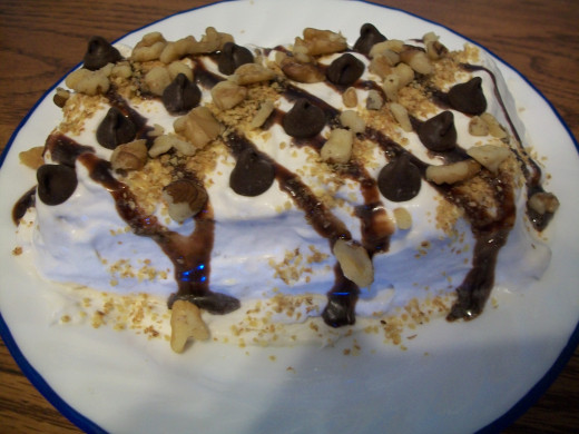 Chocolate Drizzle, Wheat germ, Walnuts, and Chocolate chips! yum!!!