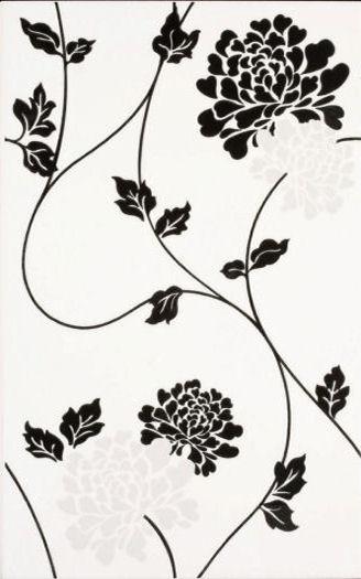 These striking patterned tiles would rival any floral wallpaper.