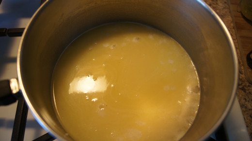 water starting to boil