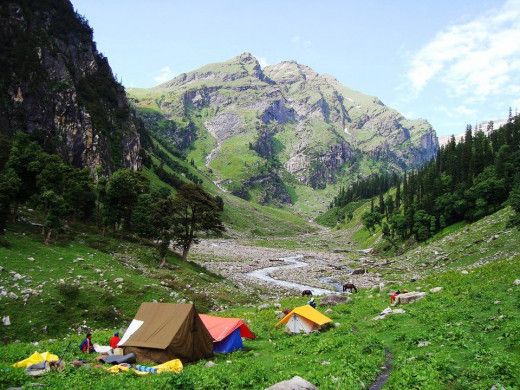  A Camping site at the source of Beas or Beas Kund