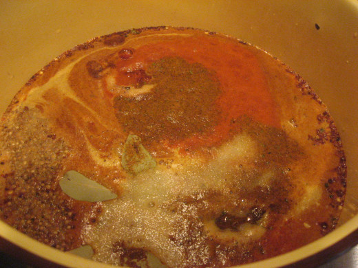 Bring all the ingredients to a boil. boil for 5 minutes.