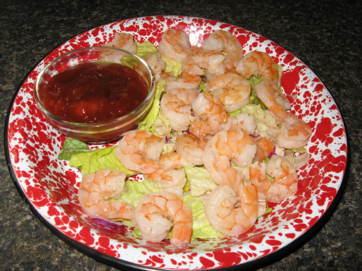 Leftover boiled shrimp can be used lots of different ways.