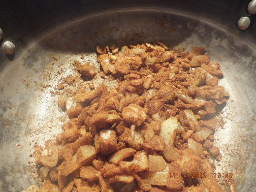 Sauting the spices until they are fragrant is the secret to deep rich flavors in this dish