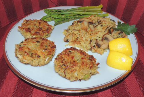 Serve with rice pilaf and a green veggie, and you're golden. To learn how to make a fabulous dipping sauce, refer to my Crab Cakes Dipping Sauce recipe! 