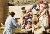 Jesus feeding children