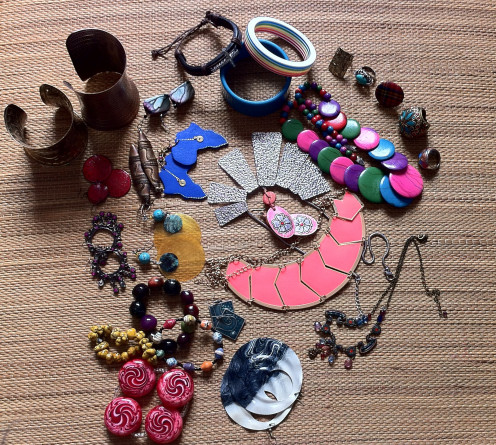 A collection of statement accessories