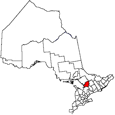 Map location of Muskoka District Municipality, Ontario 