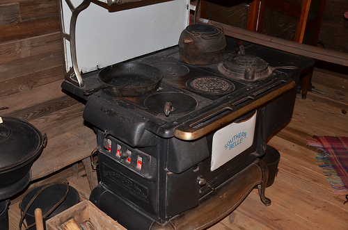 You're not likely to have to cook on a wood stove such as this one, but do remember that older people may enjoy more traditional dishes.