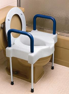 Toilet Seat Riser with arms and legs