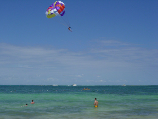 Parasailing is one thrilling activity that is available on the lake right off the Cedar Point beach.