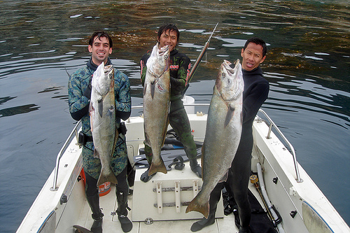 3 fisherman with their catch